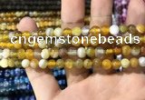 CAA1549 15.5 inches 6mm round banded agate beads wholesale