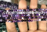 CAA1554 15.5 inches 4mm round banded agate beads wholesale