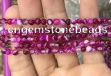 CAA1560 15.5 inches 4mm round banded agate beads wholesale