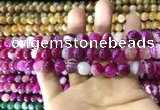 CAA1562 15.5 inches 8mm round banded agate beads wholesale