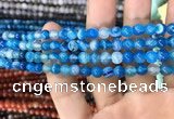 CAA1573 15.5 inches 6mm round banded agate beads wholesale