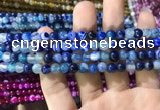 CAA1578 15.5 inches 4mm round banded agate beads wholesale