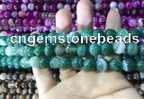 CAA1592 15.5 inches 8mm round banded agate beads wholesale