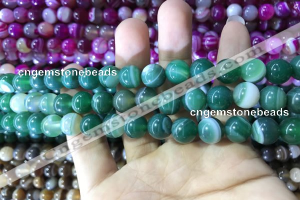 CAA1592 15.5 inches 8mm round banded agate beads wholesale