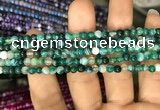 CAA1596 15.5 inches 4mm round banded agate beads wholesale