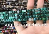 CAA1597 15.5 inches 6mm round banded agate beads wholesale