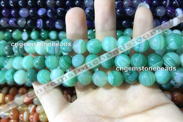 CAA1598 15.5 inches 8mm round banded agate beads wholesale