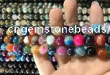 CAA1604 15.5 inches 8mm round banded agate beads wholesale