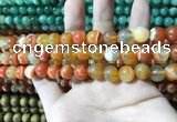 CAA1609 15.5 inches 6mm round banded agate beads wholesale