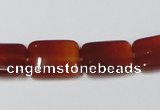 CAA161 15.5 inches 12*16mm rectangle red agate gemstone beads