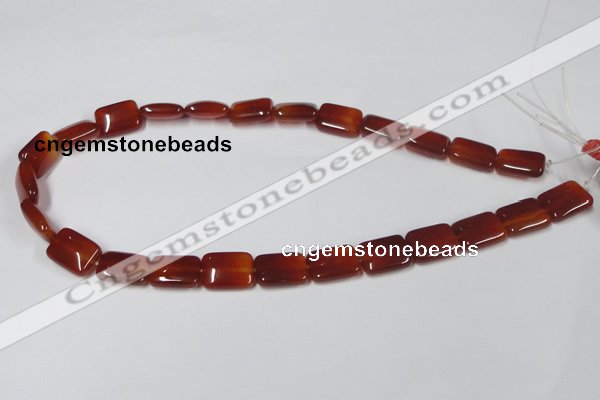 CAA161 15.5 inches 12*16mm rectangle red agate gemstone beads