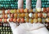 CAA1610 15.5 inches 8mm round banded agate beads wholesale