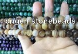 CAA1615 15.5 inches 6mm round banded agate beads wholesale