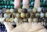 CAA1618 15.5 inches 12mm round banded agate beads wholesale