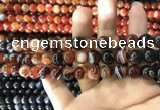 CAA1621 15.5 inches 6mm round banded agate beads wholesale