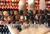 CAA1624 15.5 inches 12mm round banded agate beads wholesale