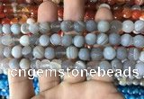 CAA1631 15.5 inches 8mm faceted round banded agate beads