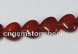 CAA164 15.5 inches 12*12mm heart red agate gemstone beads