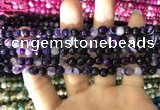 CAA1650 15.5 inches 6mm faceted round banded agate beads