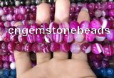 CAA1657 15.5 inches 10mm faceted round banded agate beads