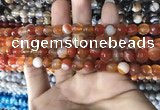 CAA1660 15.5 inches 6mm faceted round banded agate beads