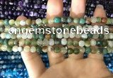 CAA1670 15.5 inches 6mm faceted round banded agate beads