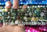 CAA1671 15.5 inches 8mm faceted round banded agate beads