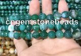 CAA1677 15.5 inches 10mm faceted round banded agate beads