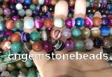 CAA1683 15.5 inches 12mm faceted round banded agate beads