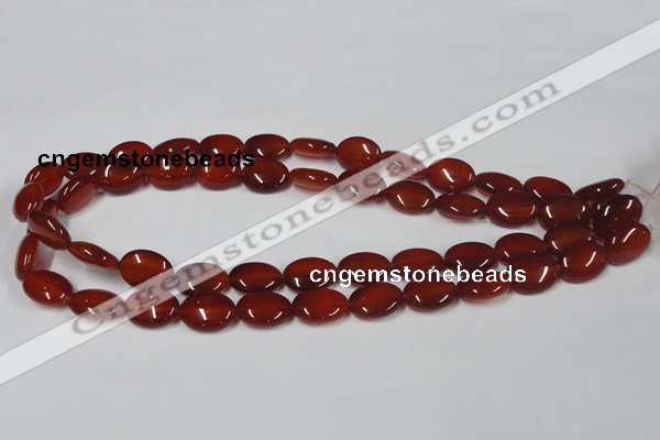 CAA170 15.5 inches 12*16mm oval red agate gemstone beads