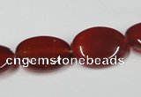 CAA172 15.5 inches 15*20mm oval red agate gemstone beads