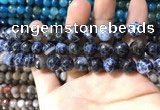 CAA1728 15 inches 10mm faceted round fire crackle agate beads