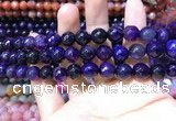 CAA1732 15 inches 10mm faceted round fire crackle agate beads