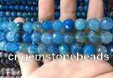 CAA1735 15 inches 10mm faceted round fire crackle agate beads