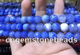 CAA1739 15 inches 10mm faceted round fire crackle agate beads