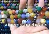 CAA1740 15 inches 10mm faceted round fire crackle agate beads