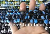 CAA1779 15 inches 10mm faceted round fire crackle agate beads