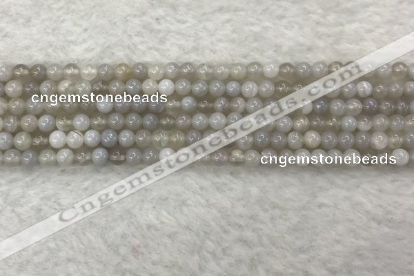 CAA1800 15.5 inches 4mm round banded agate gemstone beads