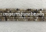CAA1810 15.5 inches 4mm round banded agate gemstone beads