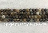 CAA1822 15.5 inches 8mm round banded agate gemstone beads