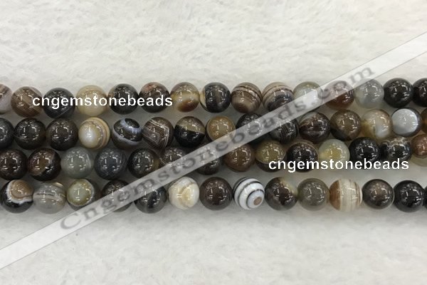 CAA1823 15.5 inches 10mm round banded agate gemstone beads