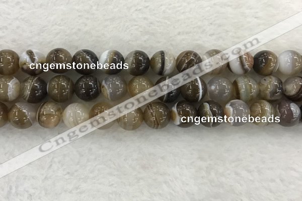 CAA1824 15.5 inches 12mm round banded agate gemstone beads