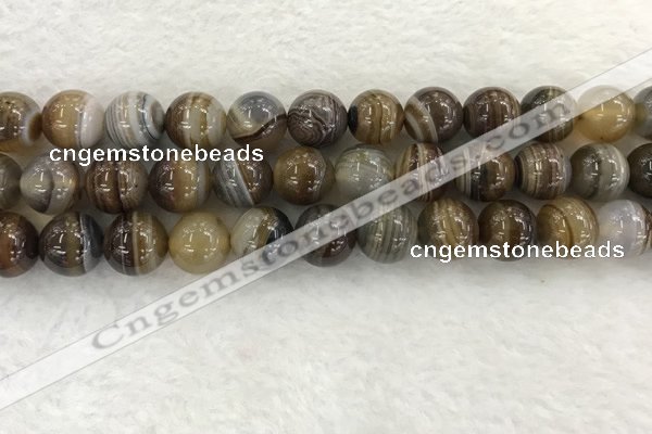 CAA1825 15.5 inches 14mm round banded agate gemstone beads