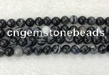 CAA1835 15.5 inches 14mm round banded agate gemstone beads