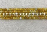 CAA1850 15.5 inches 4mm round banded agate gemstone beads