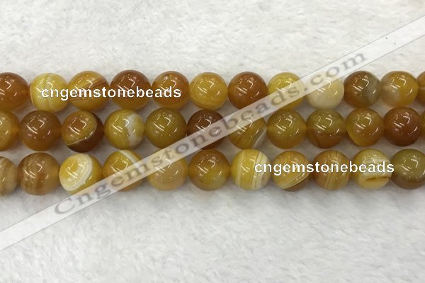 CAA1856 15.5 inches 16mm round banded agate gemstone beads