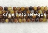 CAA1863 15.5 inches 10mm round banded agate gemstone beads