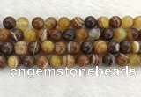 CAA1864 15.5 inches 12mm round banded agate gemstone beads