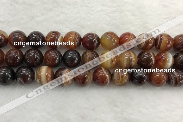 CAA1865 15.5 inches 14mm round banded agate gemstone beads