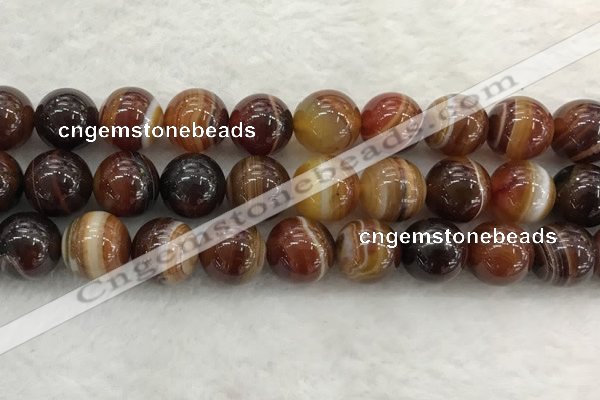 CAA1866 15.5 inches 16mm round banded agate gemstone beads